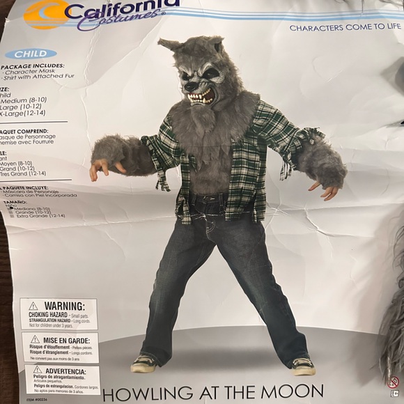 California Costumes Gray Werewolf Outfit for Kids - Picture 5 of 6